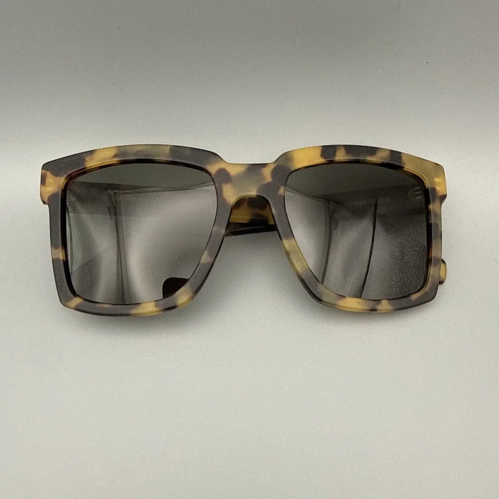 WESTWARD LEANING AUTHENTIC BIG TV 02- THICK TORTOISE SUNGLASSES:GREEN LENSE-RARE